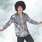 Mens 70s Shirt Silver Ruffle Trim Button Front Retro Disco Costume